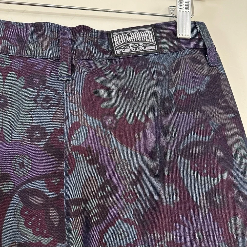 Vintage Roughrider by Circle T Deadstock Floral Retro Style Jeans - Picture 8 of 9